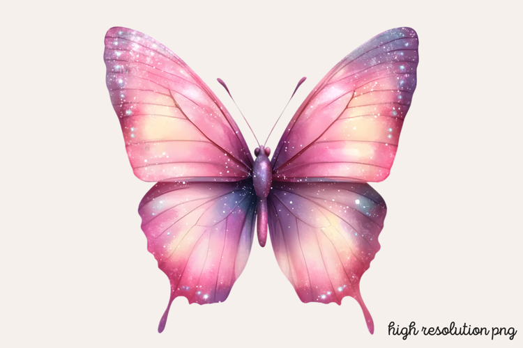 Pink Butterfly Clipart Image 3