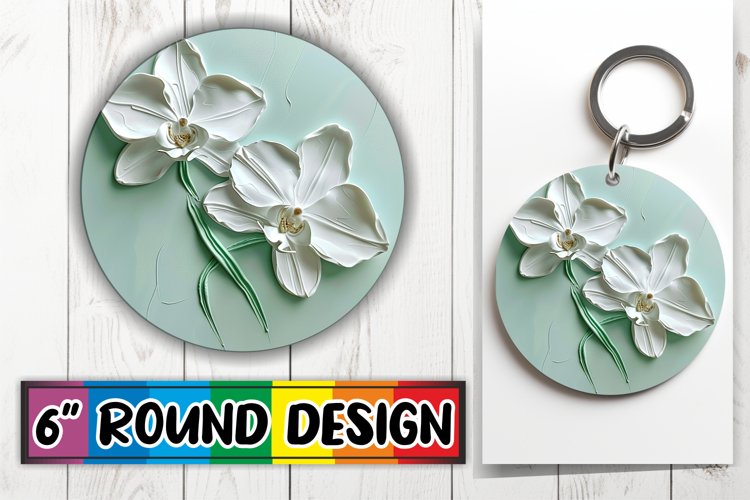 3D Petal Euphoria: Sublimation Circle Design example image 1