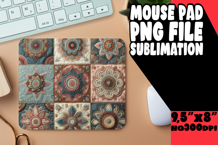 Blissful Mouse Pad Sublimation Ideas, Patchwork