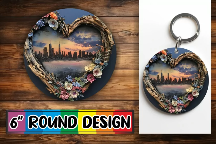 Summer Garden Sublimation 3D Heart Frame