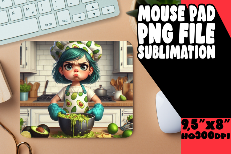 Blissful Mouse Pad Design Ideas, Girl Grumpy