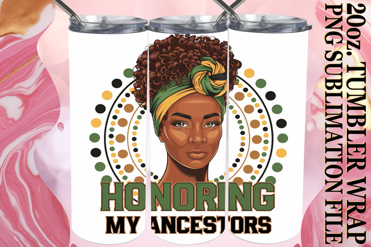 Cozy Dreams 20oz tumbler wrap, Black Woman