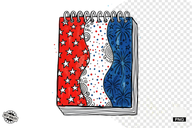 4th of July Books Reading Clipart example image 1