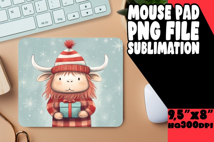 Seasonal Boho Christmas Mouse Pad Magic example image 1