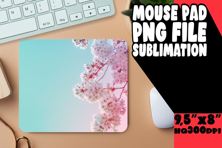 Sublimation Mouse Pad with Bright Gradient Patterns example image 1