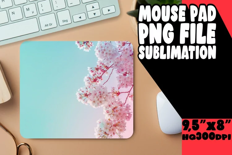 Sublimation Mouse Pad with Bright Gradient Patterns