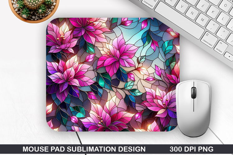 Flowers Mouse Pad Sublimation, Summer Mouse Pad PNG