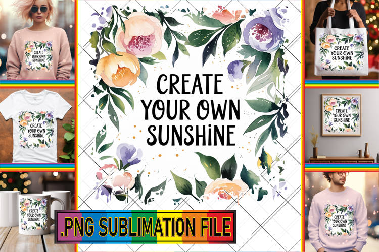 VIBRANT TSHIRT Designs PNG, Flower Quote