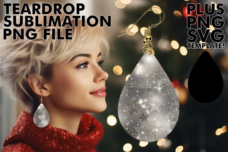 Luxe Starry Nights: Elegant Sublimation Teardrop Charms