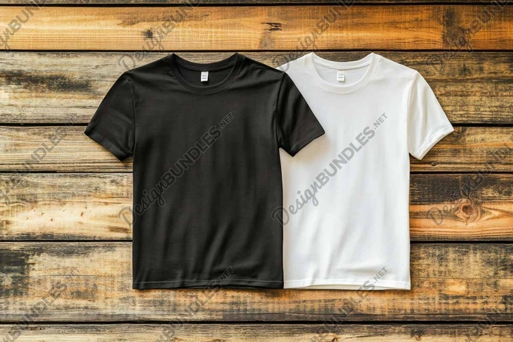 Black and White T-Shirt Mockup | Gildan T-shirts