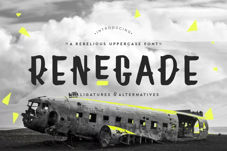 Rebellious Uppercase Font - Renegade