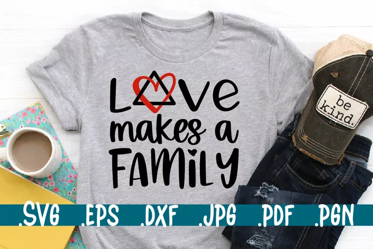 Love makes a family SVG, Adoption SVG