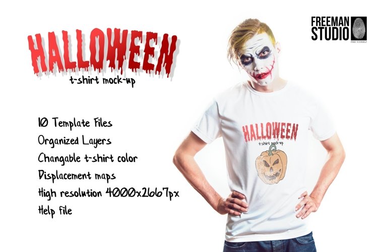 Halloween T-Shirt Mock-Up example image 1