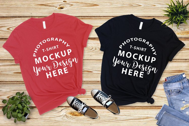 Black Tshirt Mockup Image 18