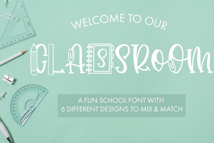 Classroom A Fun School Font With 6 Designs example image 1