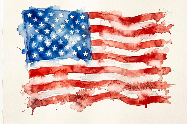 Vintage USA Flag 4th of July Patriotic day