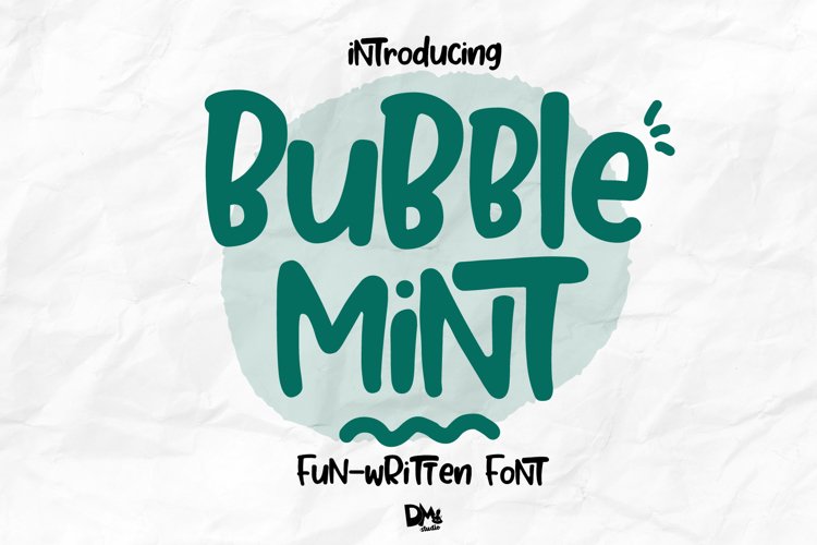 Bubble Mint - Fun written Font example image 1