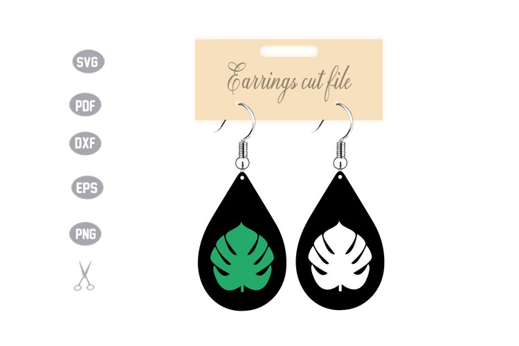 Stacked Earrings Template SVG example image 1