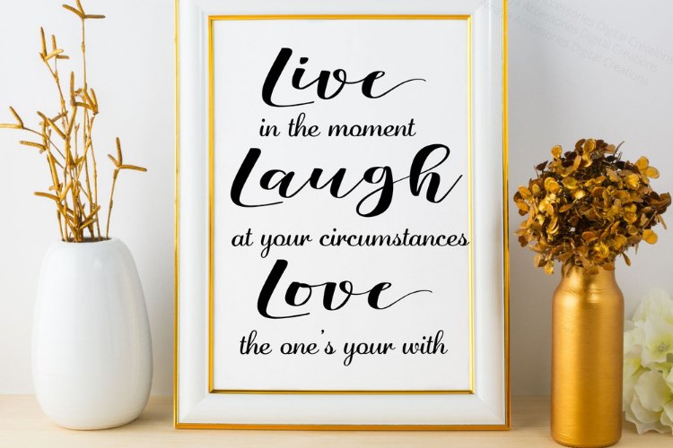 Live Love Laugh SVG,Home Sign SVG,Rustic Home Sign, Instant example image 1