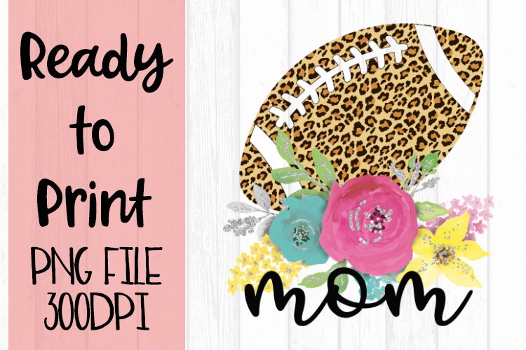 Leopard Football Mom Ready to Print example image 1