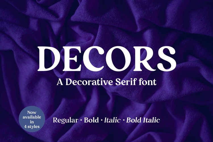 Decors - a decorative serif font example image 1