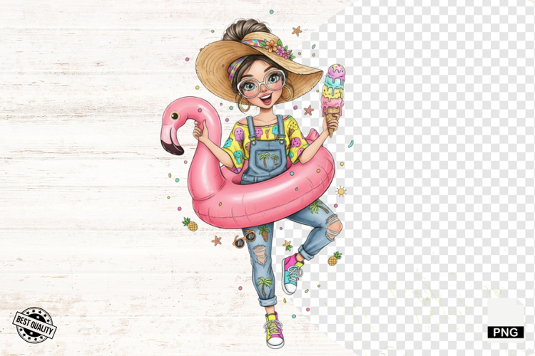 Cute Girl Clipart Image 4