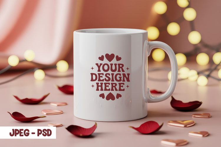 Valentine Couple T Shirt PSD JPEG Mockup