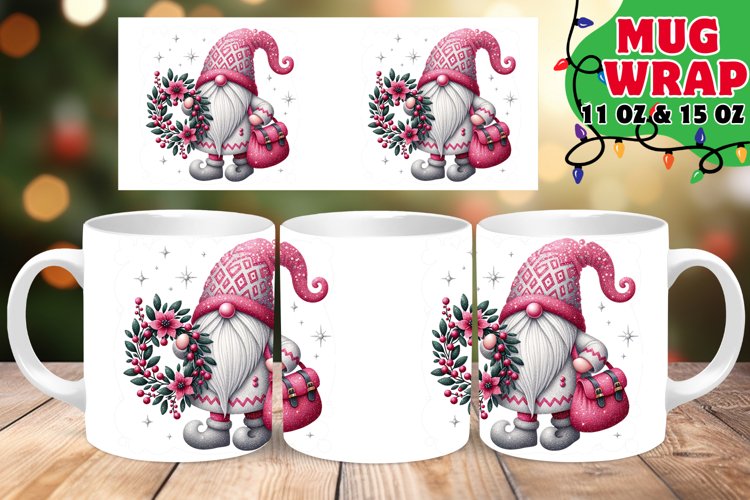 Winter Gnome Harmony 11oz 15oz Mug Wrap example image 1