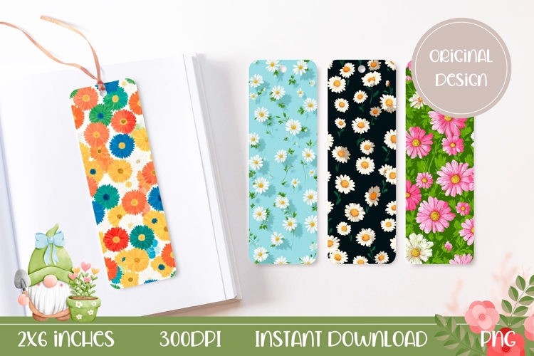 Cartoon Flowers Bookmark Designs, Cartoon Bookmarks