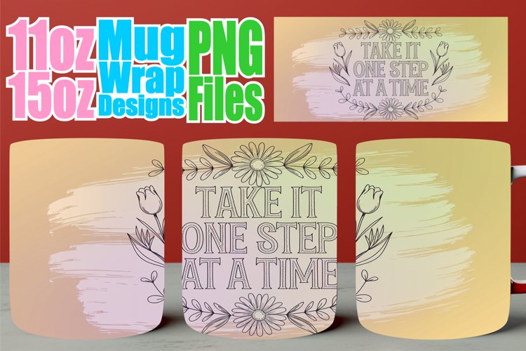 Everyday joy sublimation 11oz 15oz mug wrap, Quote example image 1