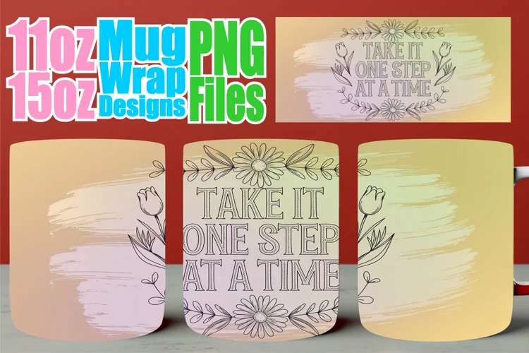 Everyday joy sublimation 11oz 15oz mug wrap, Quote
