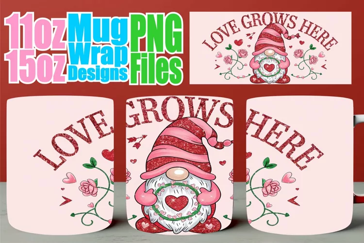 Magical moments 11oz 15oz mug wrap, Valentines