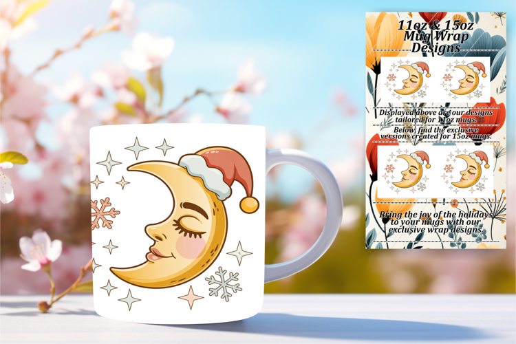 Sleek 11oz Mug Wrap Png Design , Cute Christmas