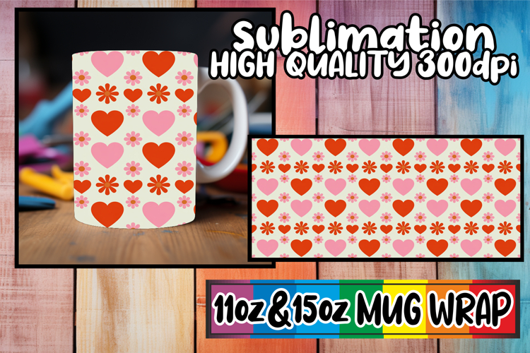 Joyful adventures 11oz 15oz sublimation wrap, Valentines Pa