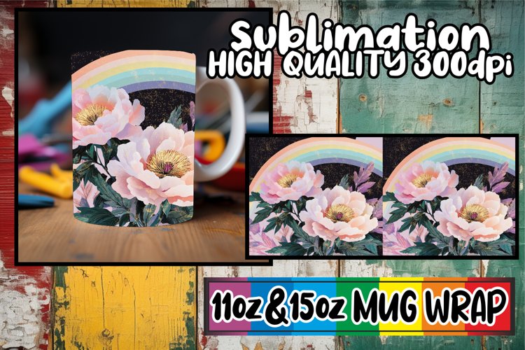 Hopeful horizons 11oz 15oz mug wrap, Flower example image 1
