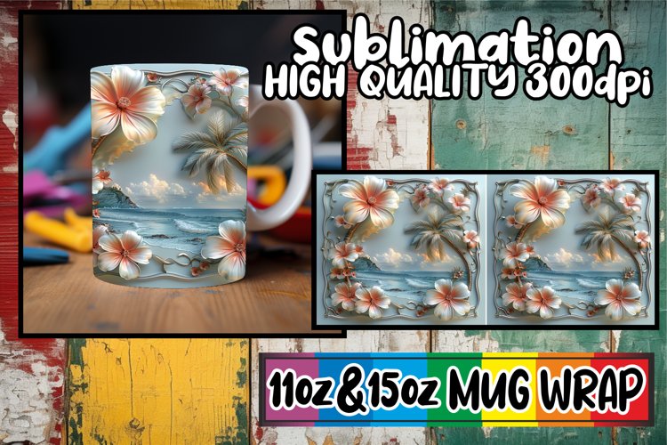 Floral Retreat: 3D Mug Sublimation 15oz