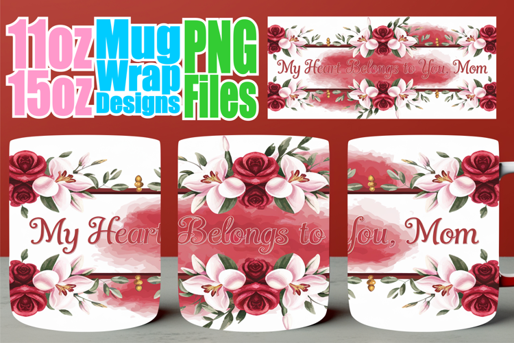 Magical moments 11oz 15oz mug wrap, Mother's Day