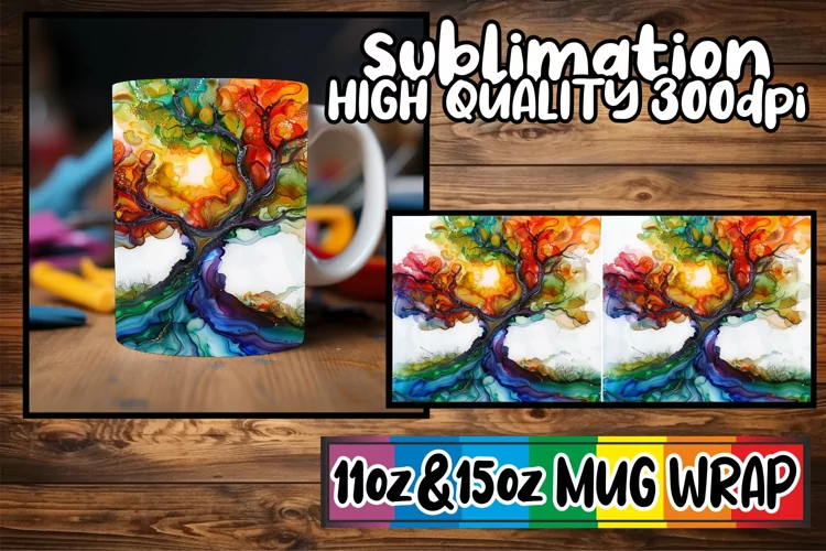 Springtime Splendor Mug Wrap - Sublimation 11oz 15oz