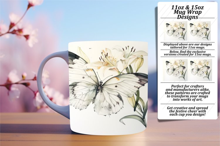 Radiant Spring Wings: Butterfly Mug - 11oz & 15oz example image 1