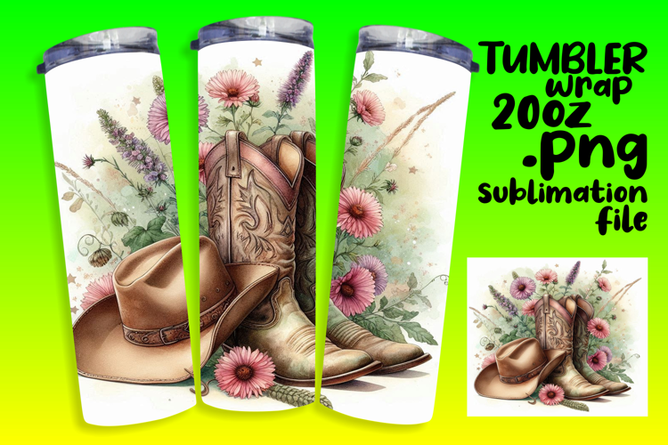BEAUTY 20oz Tumbler Template for DIY , Western