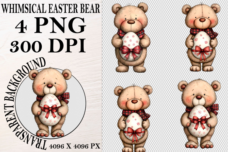 Whimsical Easter Bear Clipart Easter Bear png