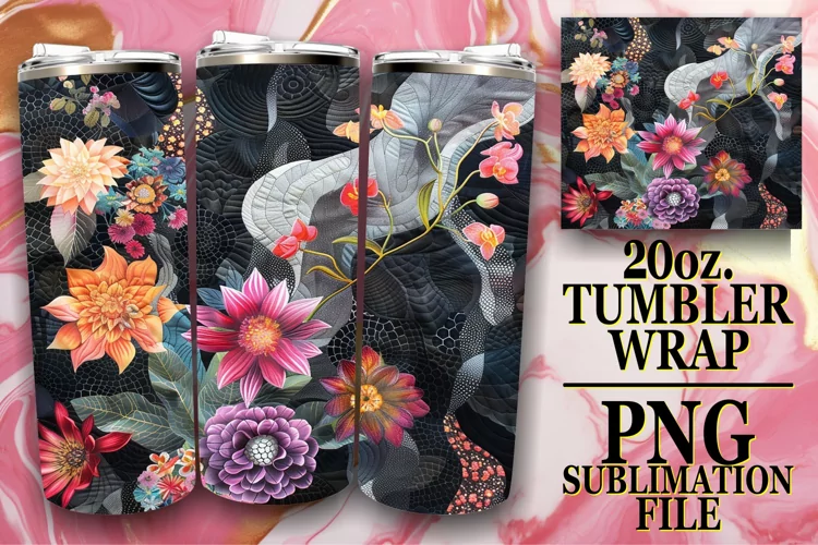 Vibrant Spring Petals Sublimation Tumbler 20oz