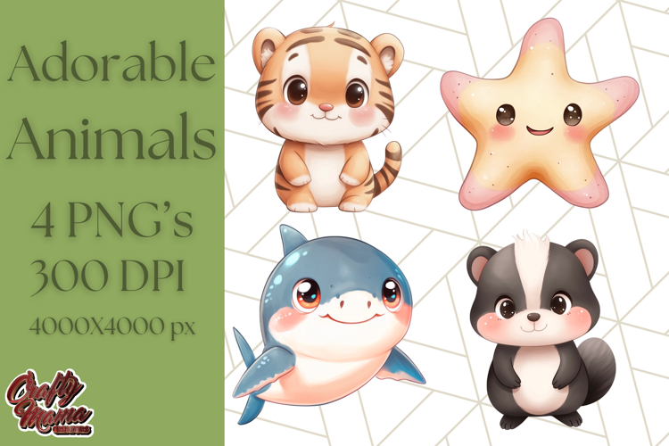 Cute Animal Clipart, Adorable Animal PNG