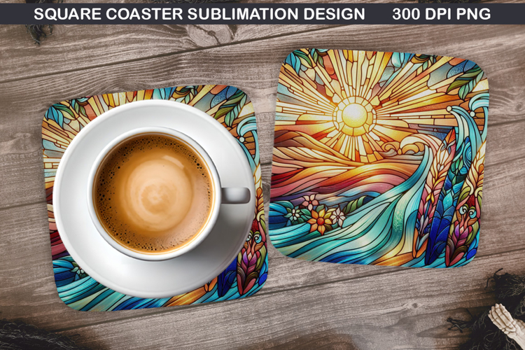 Summer Coaster Sublimation, Summer Coaster PNG Design