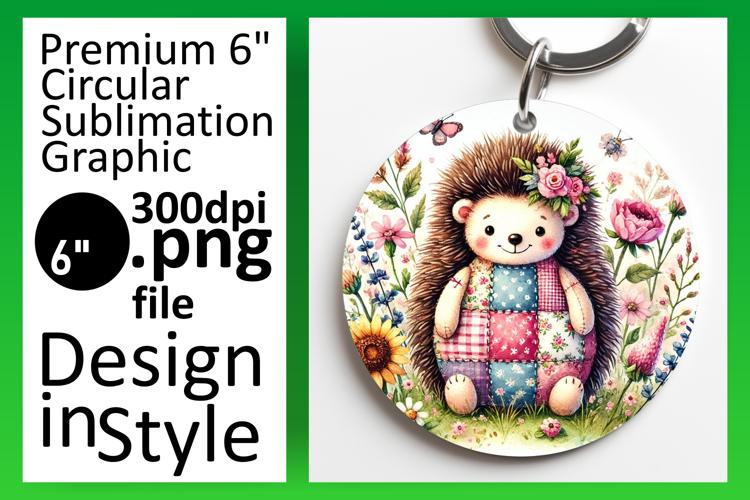 Whimsical Circle PNG Keychain Artwork , Animals