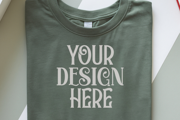 Moss Comfort Colors 1717 Christmas Mockup, CC 1717