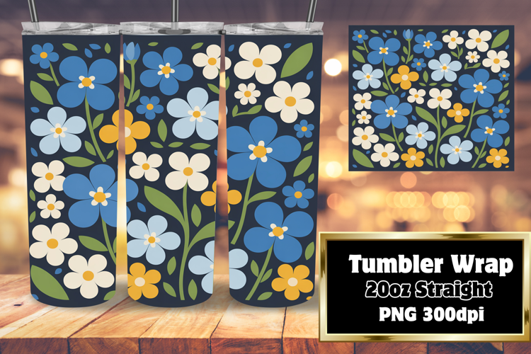 Eye-Catching 20oz Tumbler Wrap , Flowers