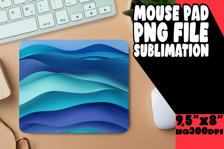 Unique Gradient Sublimation Mouse Pad Design