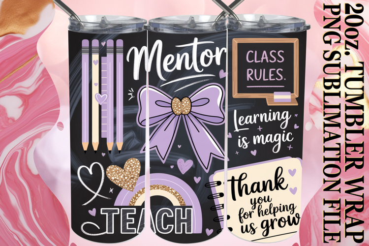 Refreshing days 20oz tumbler wrap, Teacher