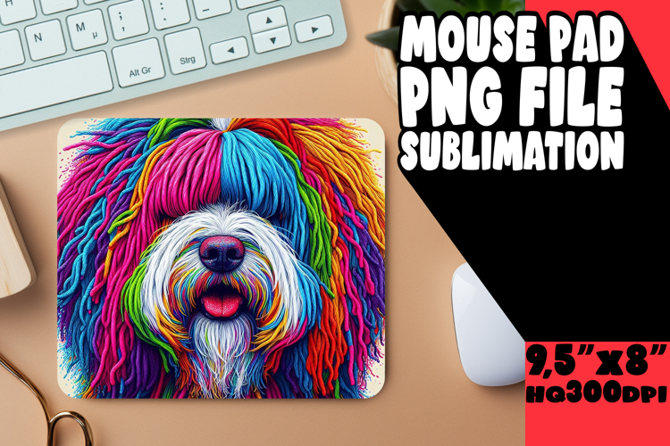 WHIMSICAL mouse PAD PNG Design, Dog
